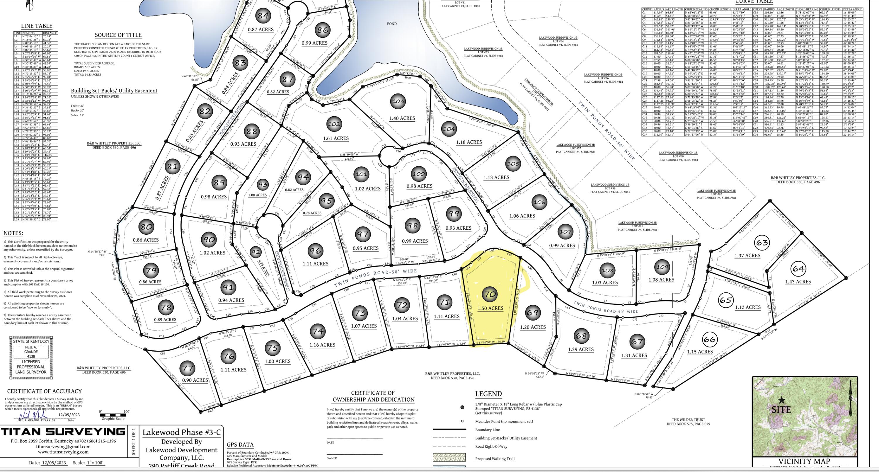 Lot 70 Lakewood Subdivison Property Photo