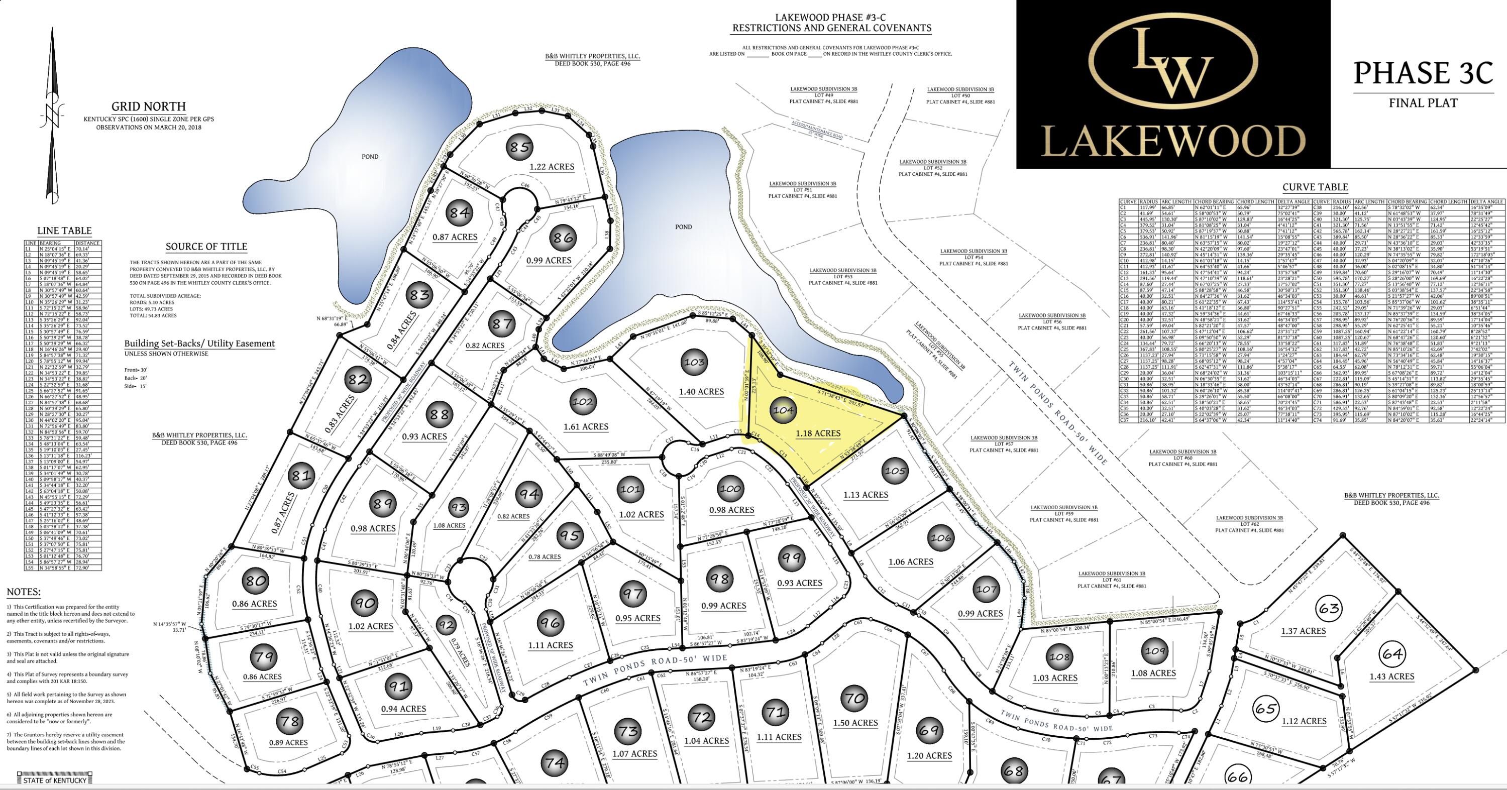 Lot 104 Lakewood Property Photo